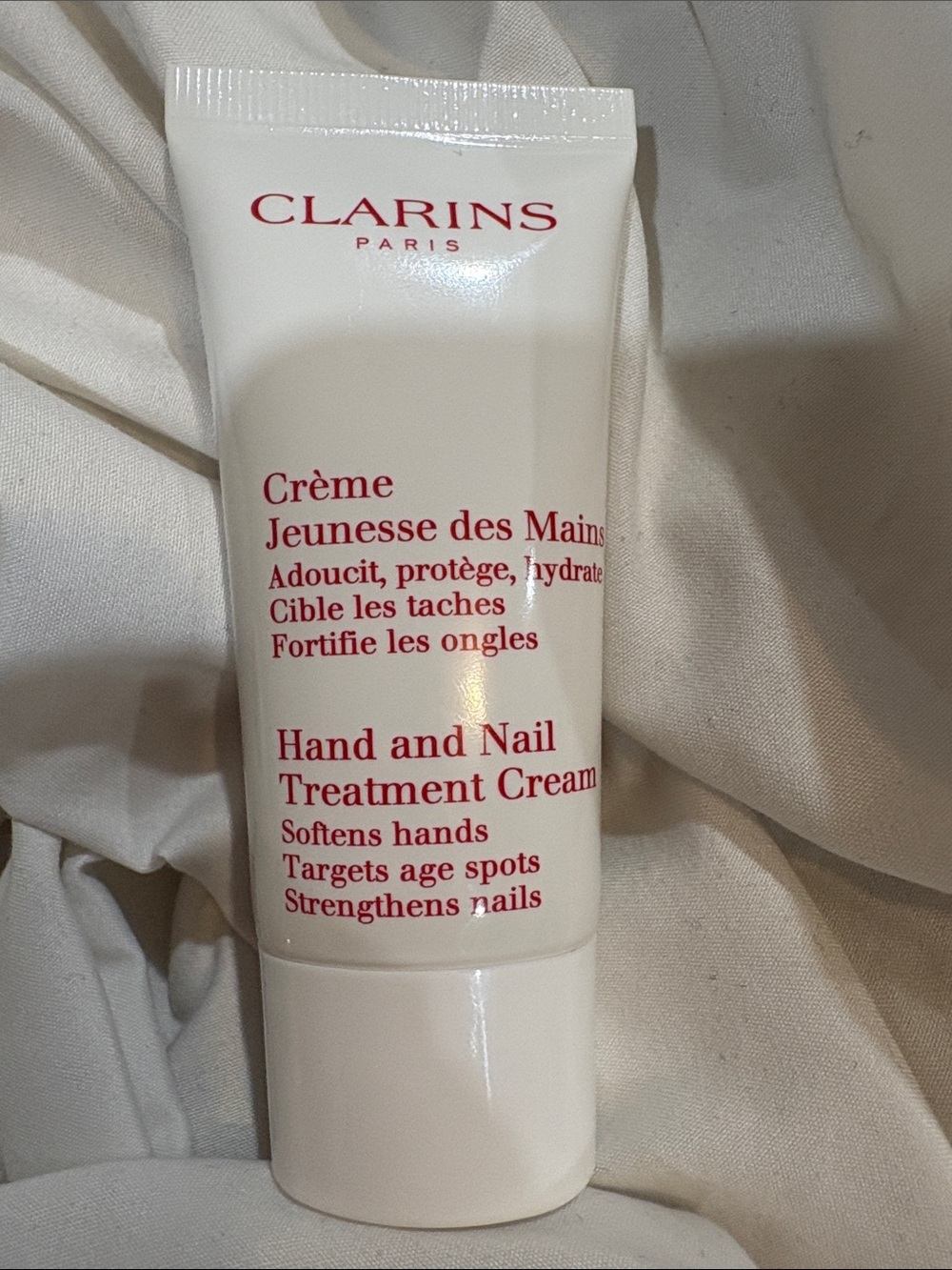 Clarins White Tube Hand & Nail Treatment Cream NEW UNUSED NO BOX